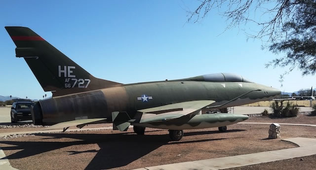 F-100 Super Sabre on display at Davis-Monthan Air Force Base in Tucson, Arizona